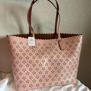 Coach Blush Pink Laser-Cut Tote